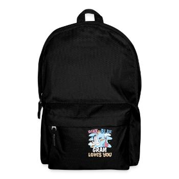 Pink or Blue Gram Loves You Best Grandma Ever - Backpack - black - Front