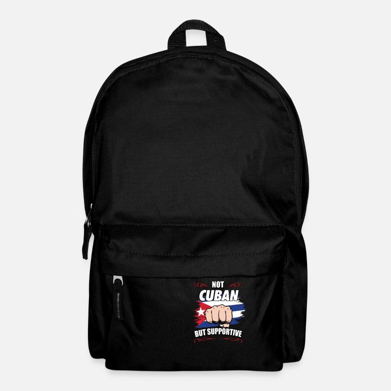 Not Cuban But Supportive Travel Tourist Cuban Cuba - Backpack - black
