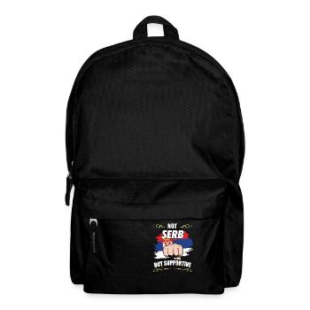 Pas serbe mais soutien touristique serbe Serbie - Sac à dos - noir - Devant
