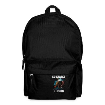 50 États forts Pygargue à tête blanche américain Amérique 4ème - Sac à dos - noir - Devant