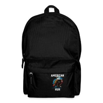 American Huh USA Flag Patriotic American Bald - Backpack - black - Front