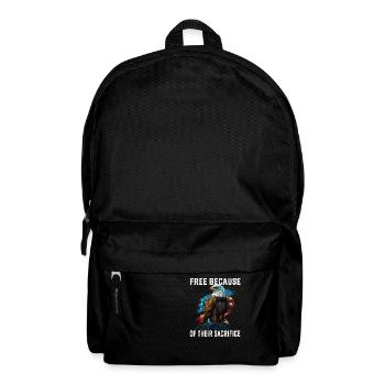 Free Because of Their Sacrifice American Bald - Rucksack - Schwarz - Vorne