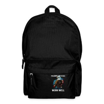 Freedom and Steak Work Well Griller Fourth of - Backpack - black - Front