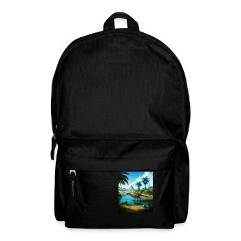 Dinosaur Palm Lake Gift - Backpack - black - Front