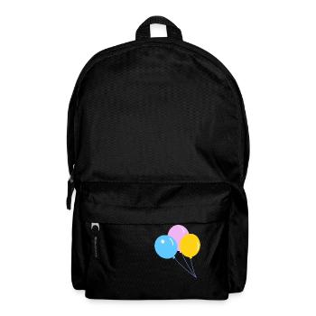 Cute colorful party balloon - Backpack - black - Front