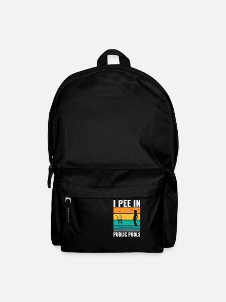 I Pee In Pools Funny Peeing In Pools Humor - Rucksack - Schwarz