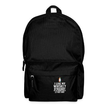 LGBT Proud Ally I Like My Whiskey Straight Gender - Backpack - black - Front