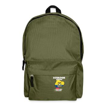Voyage Pays à destination de l’Équateur Drapeau équatorien - Sac à dos - vert olive - Devant
