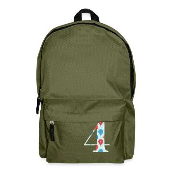 4th anniversary balloon - Backpack - olive green - Front