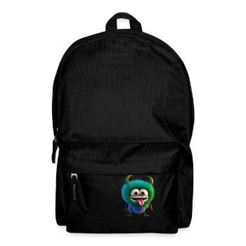 Happy Halloween cute monster tongue out scary fun - Backpack - black - Front