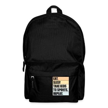 Mangez, dormez, emmenez les enfants faire du sport, répétez le dicton des parents - Sac à dos - noir - Devant