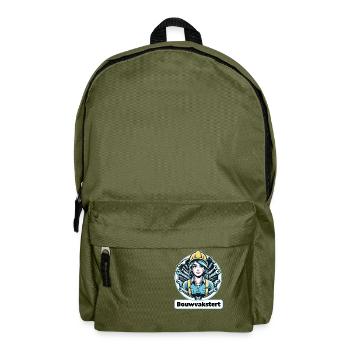 Construction Worker Woman upload - Backpack - olive green - Front