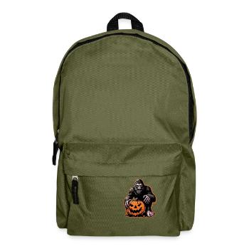 Peur de la citrouille Bigfoot d’Halloween - Sac à dos - vert olive - Devant