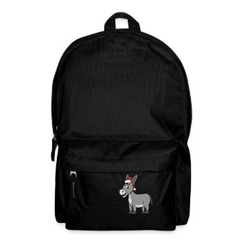 Weihnachtlicher Esel - Rucksack - Schwarz - Vorne