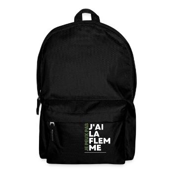 I can't I'm lazy - Backpack - black - Front