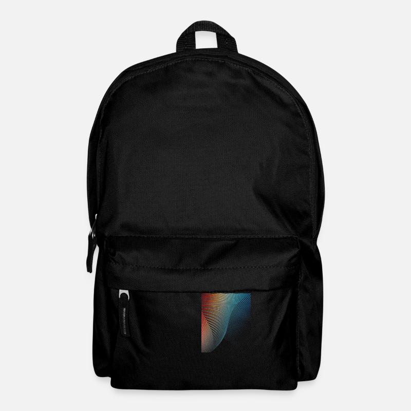 abstraktes geometrisches Muster Spirale Welle - Rucksack - Schwarz