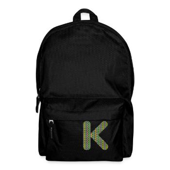 Colorful Heart K Design – Unique & Stylish! - Backpack - black - Front