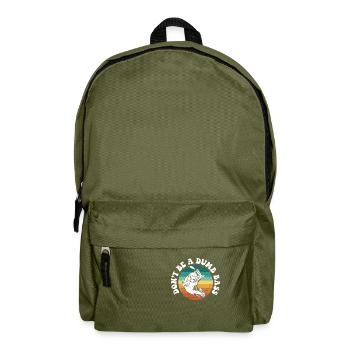 Don't Be A Dumb Bass Deep Sea Saltwater Fishing - Backpack - olive green - Front