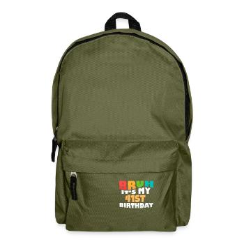 Bruh It's My 41th Birthday Forty First Bday - Rucksack - Olivgrün - Vorne