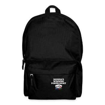 Momma's Winning Poker Shirt Gambler Mom Gambling - Rucksack - Schwarz - Vorne