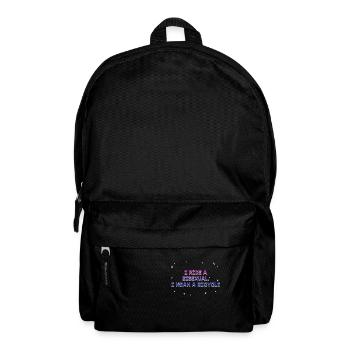 I Ride a Bisexual Bicycle Pun Bi Pride Joke LGBTQ - Backpack - black - Front