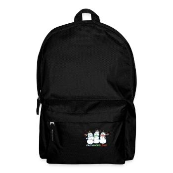 Religieux, Famille, Foi, Espérance, Amour, Noël - Sac à dos - noir - Devant