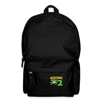 2. Geburtstag Achtung ich bin 2 - Rucksack - Schwarz - Vorne