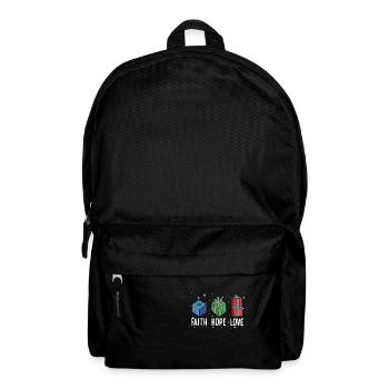 Foi, Espérance, Amour, Religieux, Famille, Noël - Sac à dos - noir - Devant
