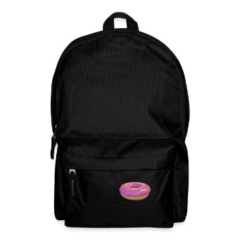 Rosa Donut mit Streuseln - Rucksack - Schwarz - Vorne