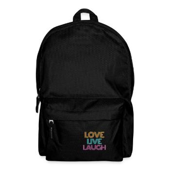 Liebe, Leben, Lachen, klein - Rucksack - Schwarz - Vorne