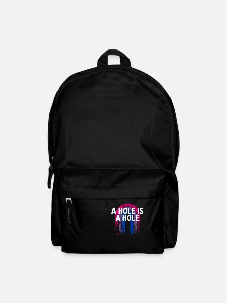 Un trou est un trou Bisexuel Adulte Humour Bi Coquin - Sac à dos - noir
