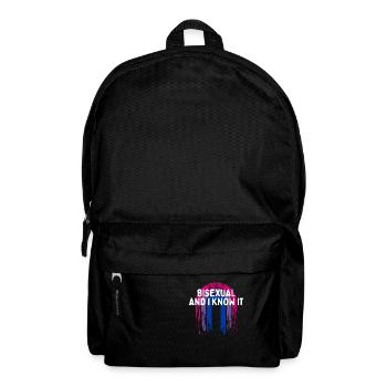 Bisexual and I Know it Bi LGBTQ Bi Pride LGBT - Backpack - black - Front