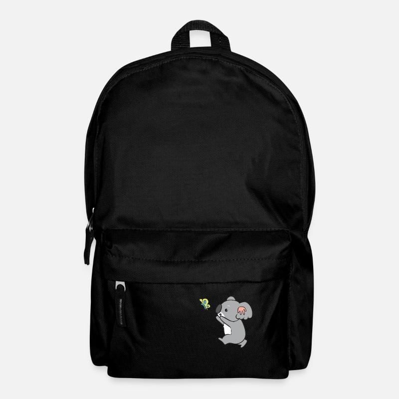 Koala - catches butterfly - Backpack - black