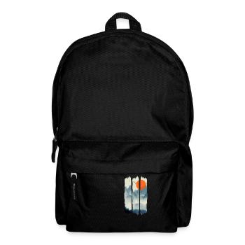 Berg Aquarell - Rucksack - Schwarz - Vorne