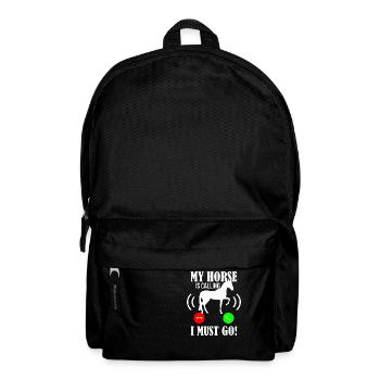 Pferd rufen - Rucksack - Schwarz - Vorne