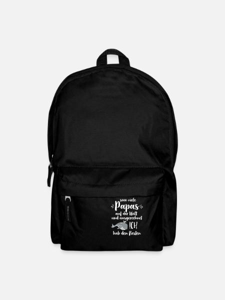 So viele Papas auf der Welt Vatertag Geschenk - Rucksack - Schwarz