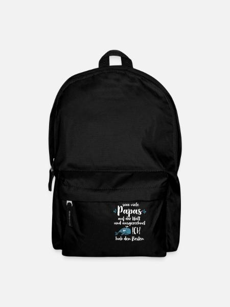 So viele Papas auf der Welt Vatertag Geschenk - Rucksack - Schwarz