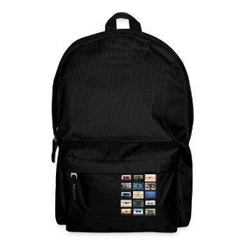 Retro Kassetten - Rucksack - Schwarz - Vorne