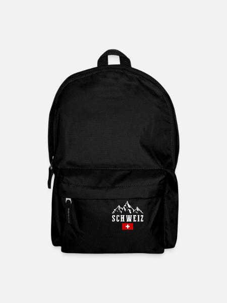 Suisse Schweiz Flagge Kreuz Schweizer - Rucksack - Schwarz