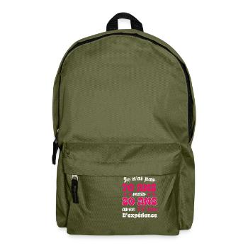 Je n'ai pas 70 ans cadeau humour anniversaire - Sac à dos - vert olive - Devant