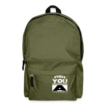 Santa Bass Fishing Funny Statement Animal - Backpack - olive green - Front