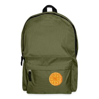 Orange fruit pixelated - Backpack - olive green - Front