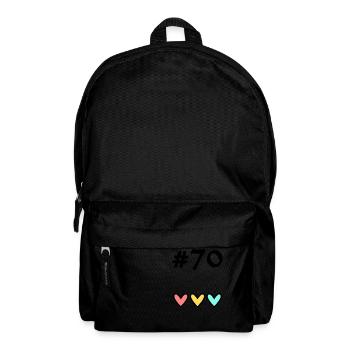 70 YEARS. 70TH ANNIVERSARY. BIRTHDAY 70 YEARS. 70 - Backpack - black - Front