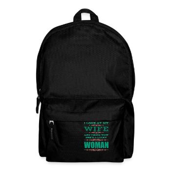 Macho Grand Homme, Femme Heureuse - Sac à dos - noir - Devant
