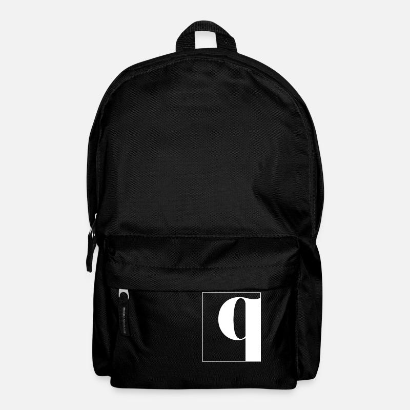 Lettre alphabet q - Sac à dos - noir