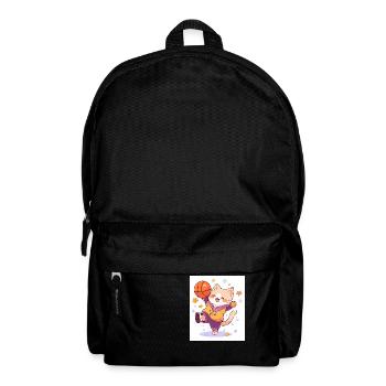 Cat with basketball - Backpack - black - Front