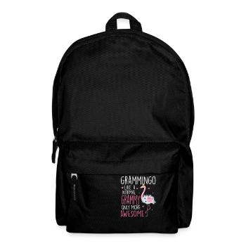 Flamingo Grammingo wie ein normaler Grammy Floral - Rucksack - Schwarz - Vorne