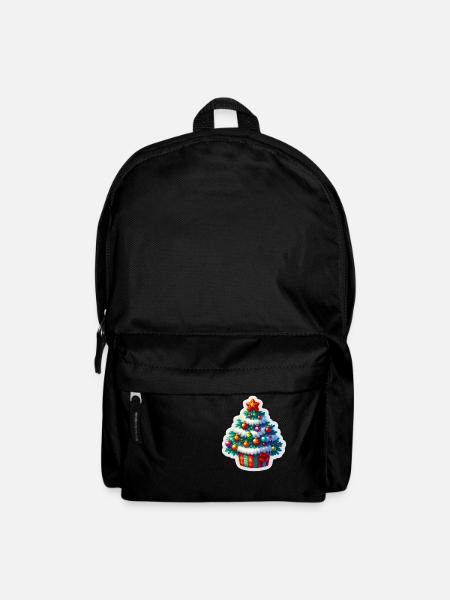 Festlicher Tannenbaum - Rucksack - Schwarz
