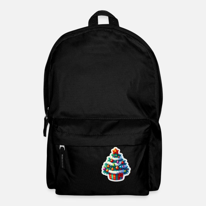 Festlicher Tannenbaum - Rucksack - Schwarz