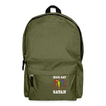 Hail Gay Satan Goth Gay Pride Baphomet Lgbt Pride - Sac à dos - vert olive - Devant